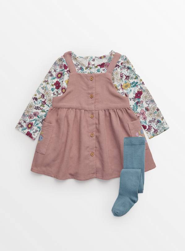 Autumn Garden Pinny Dress Set Up to 3 mths